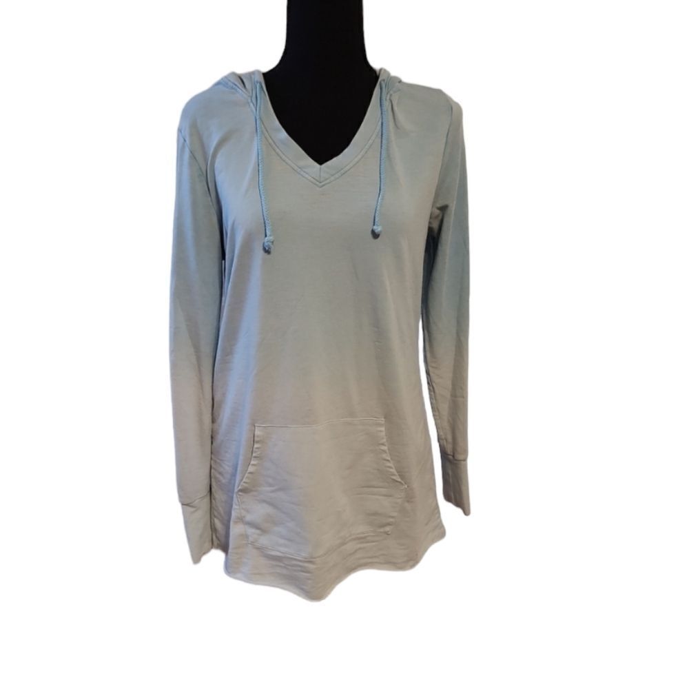 Hanna & Gracie Lightweight Ombre Blue Hoodie Small